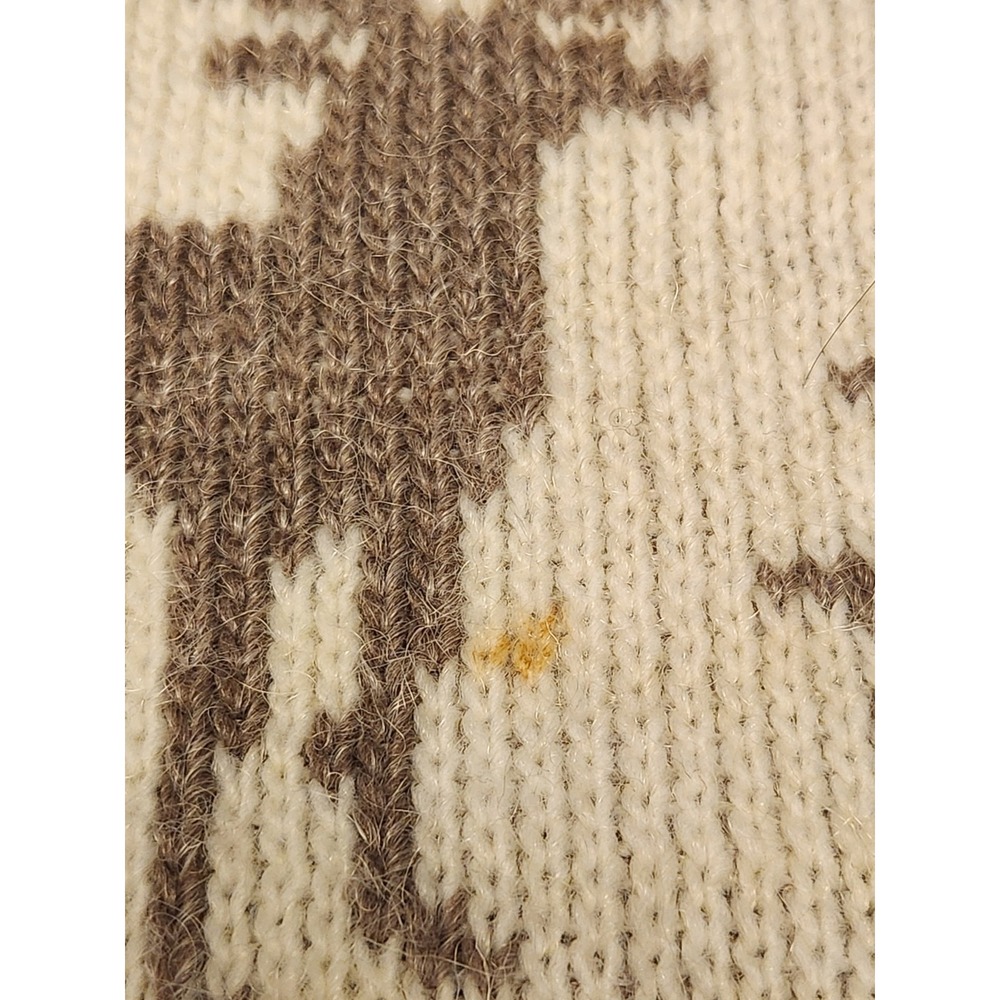 Vintage Jersild Holiday Sweater‎ Snowflakes Deer Size 3XL Unisex Tan Brown Cream - Picture 4 of 9